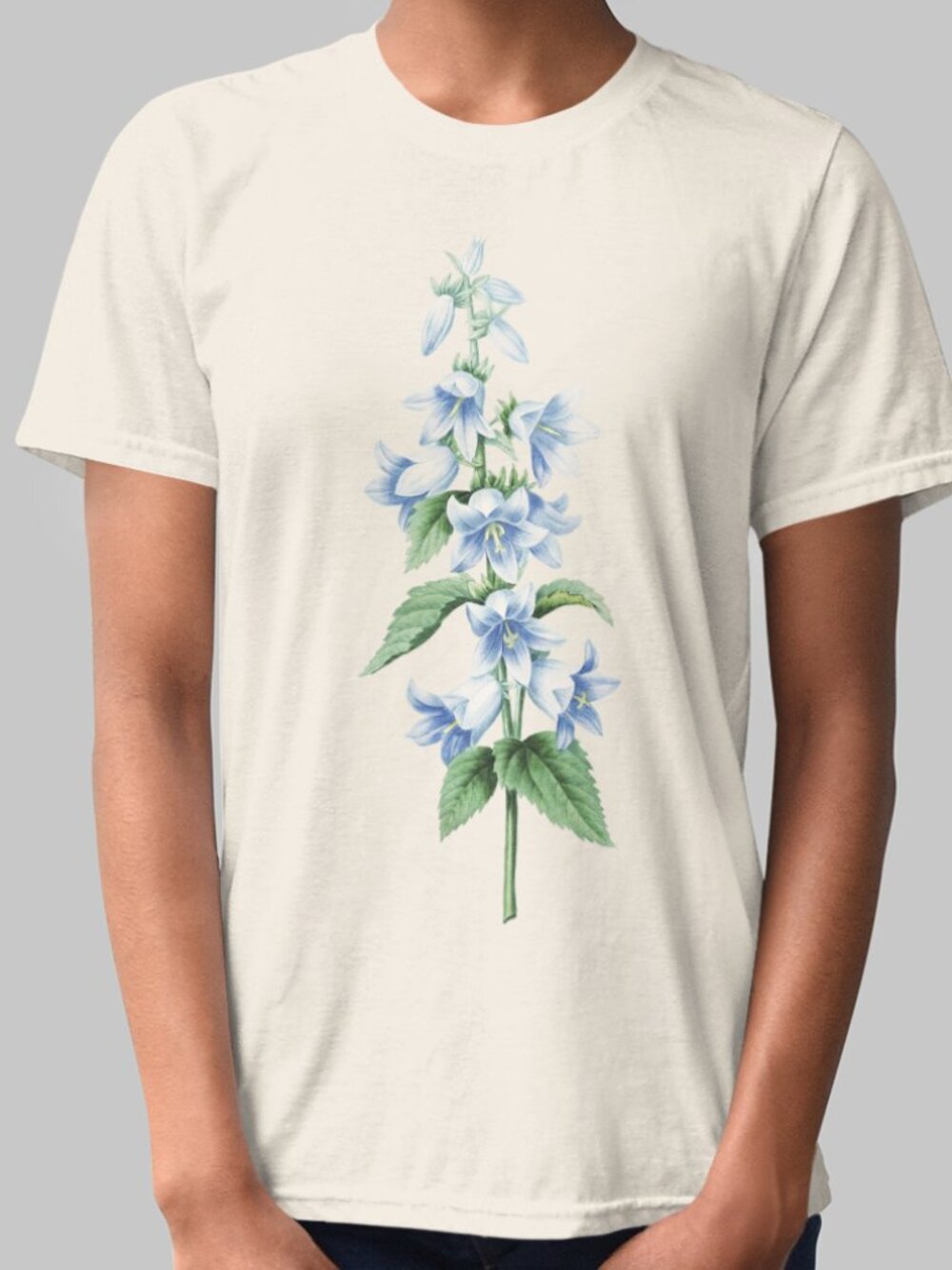 Bellflower Vintage Floral Print Short Sleeve Graphic Tee T-shirt S-XXL